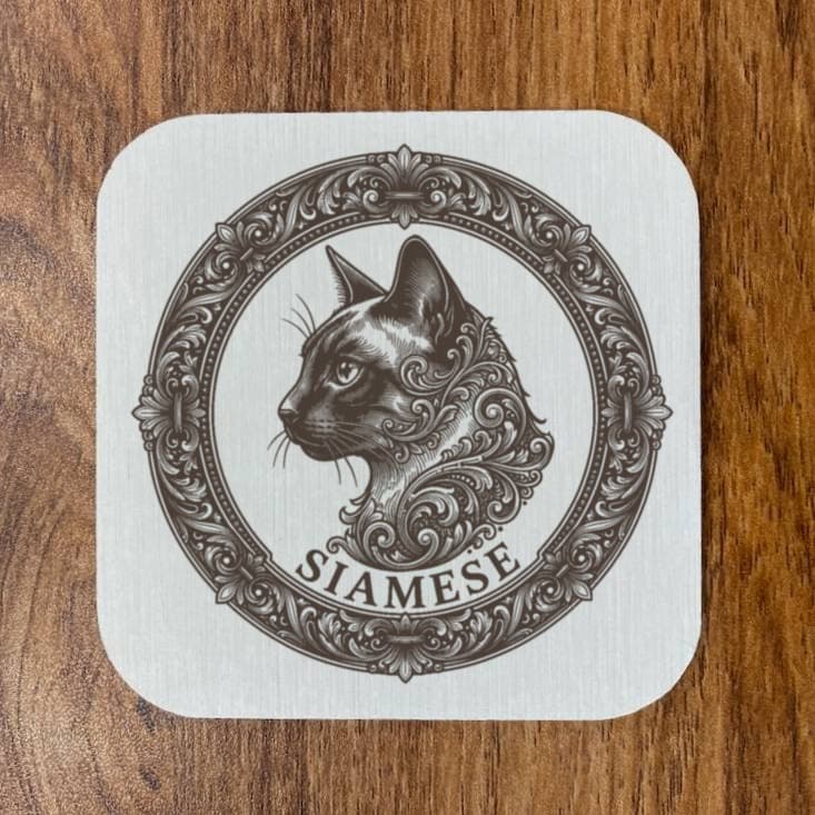 シャム猫のルネサンス肖像画コースターセット 4