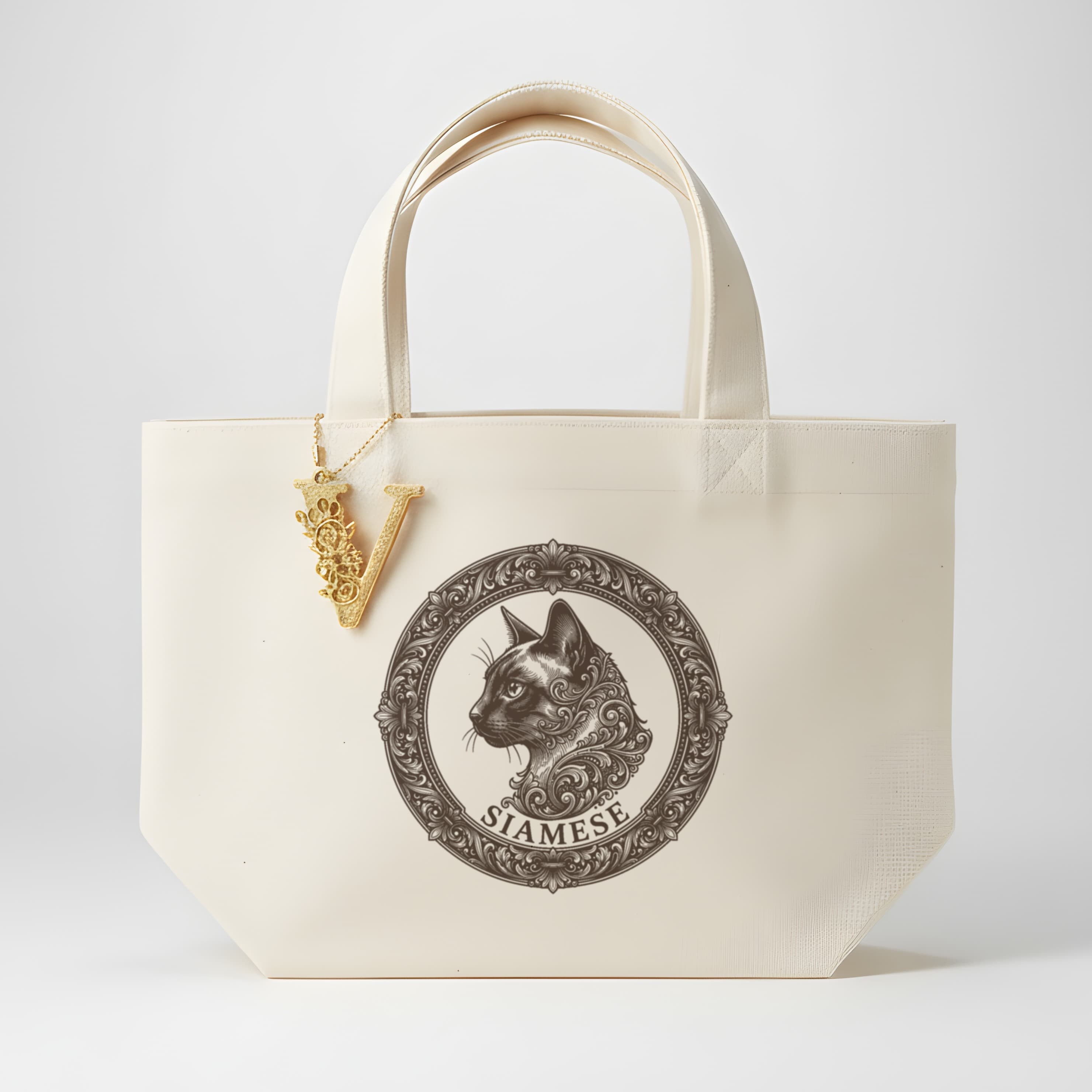 Siamese Renaissance Portrait Mini Tote Bag