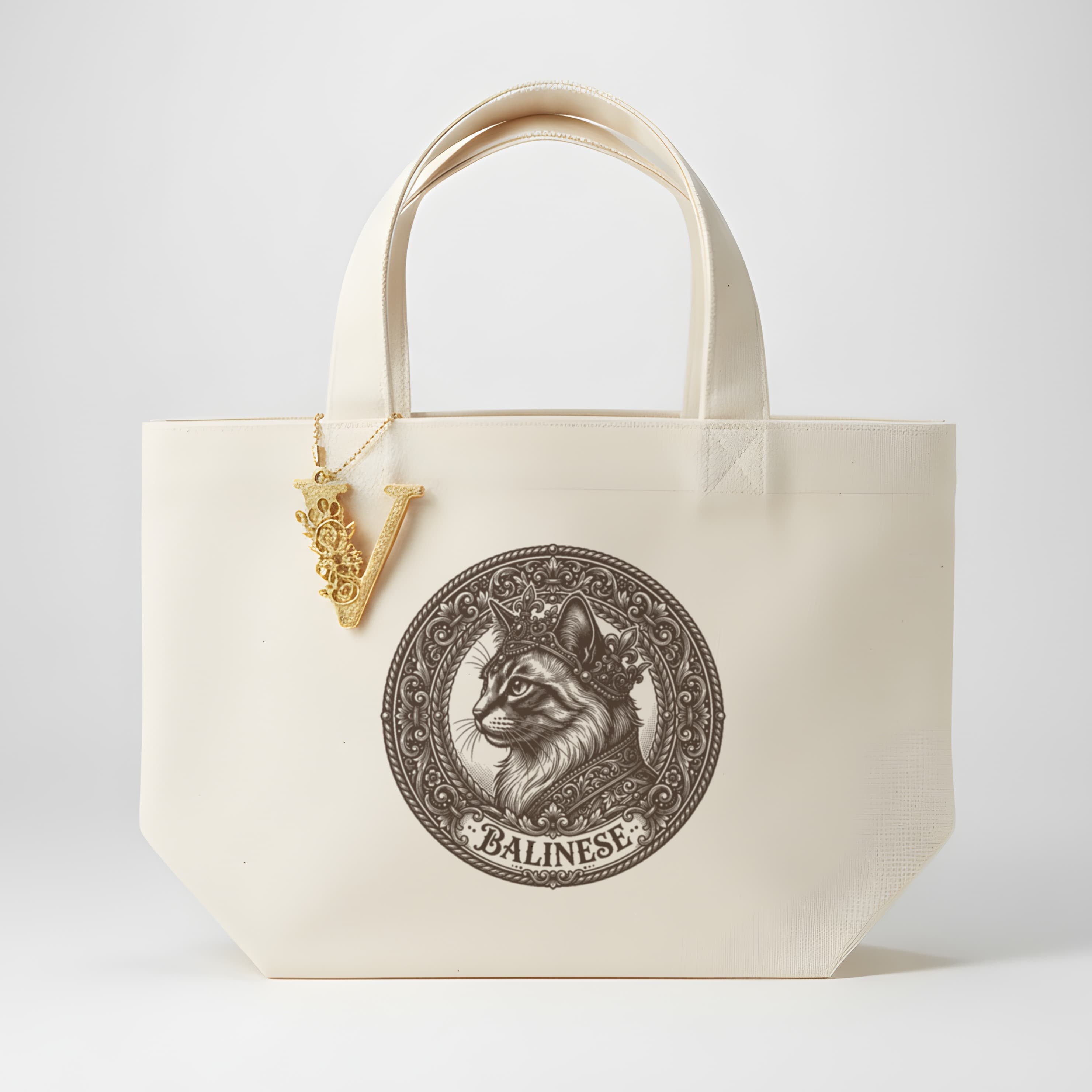 Balinese Renaissance Portrait Mini Tote Bag