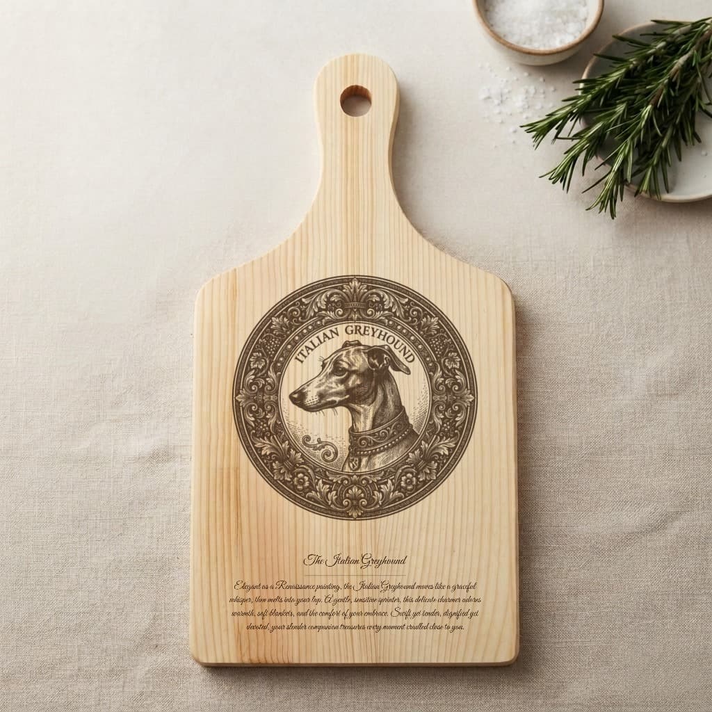 Italian greyhound Renaissance Portrait Wooden Cutting Board