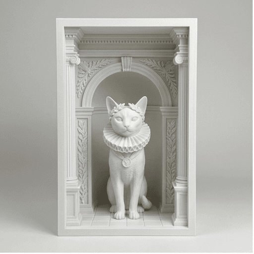 Abyssinian Renaissance Portrait Booknook Diorama