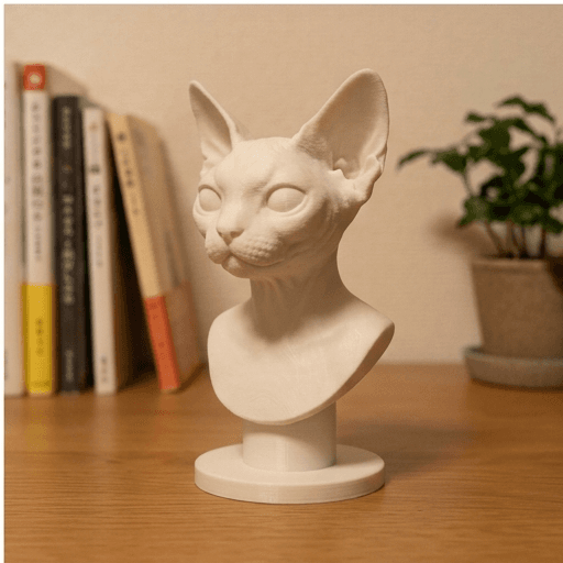 Devon Rex Renaissance Portrait Bust Sculpture
