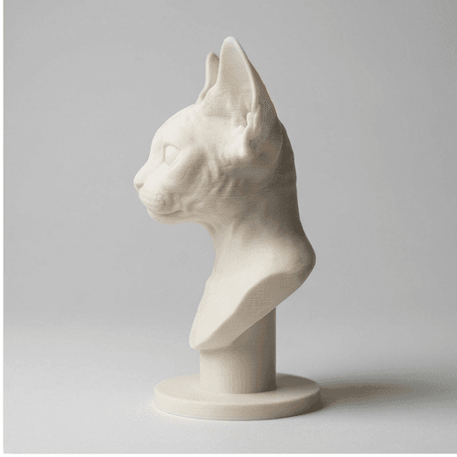 Devon Rex Renaissance Portrait Bust Sculpture 4