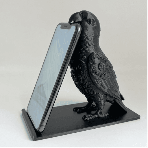 メイヤーズパロットのルネサンス肖像画スマホスタンド(シルクブラック)