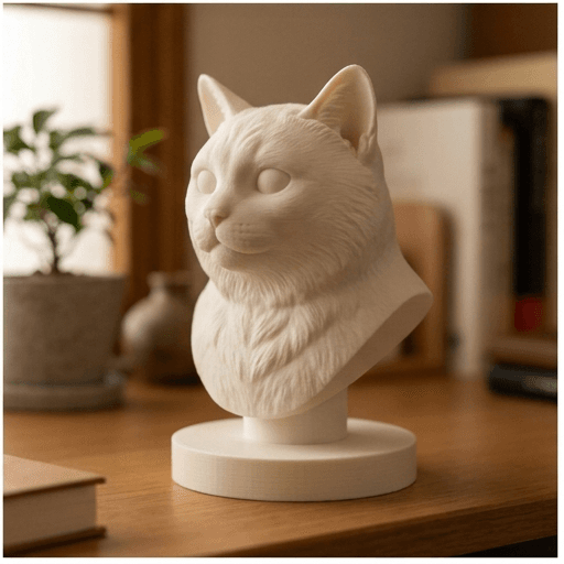 Birman Renaissance Portrait Bust Sculpture