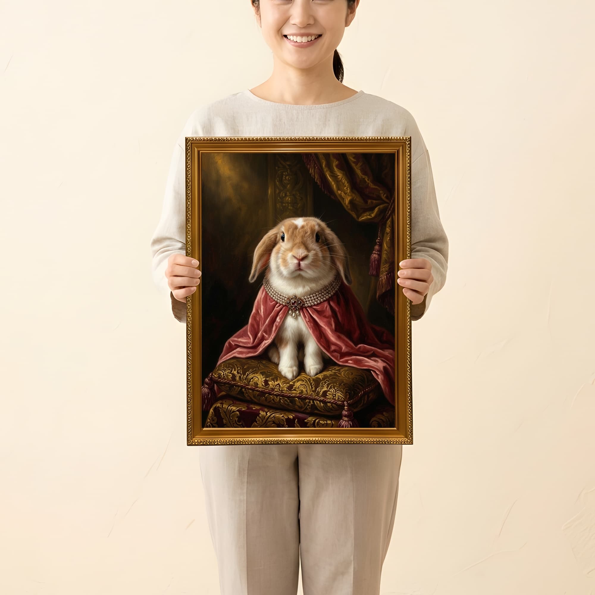 ミニロップのルネサンス肖像画額装プリント(A3サイズ) 2
