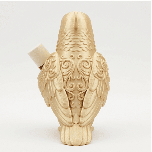 アオボウシインコのルネサンス肖像画リップケース(シルクゴールド) 3