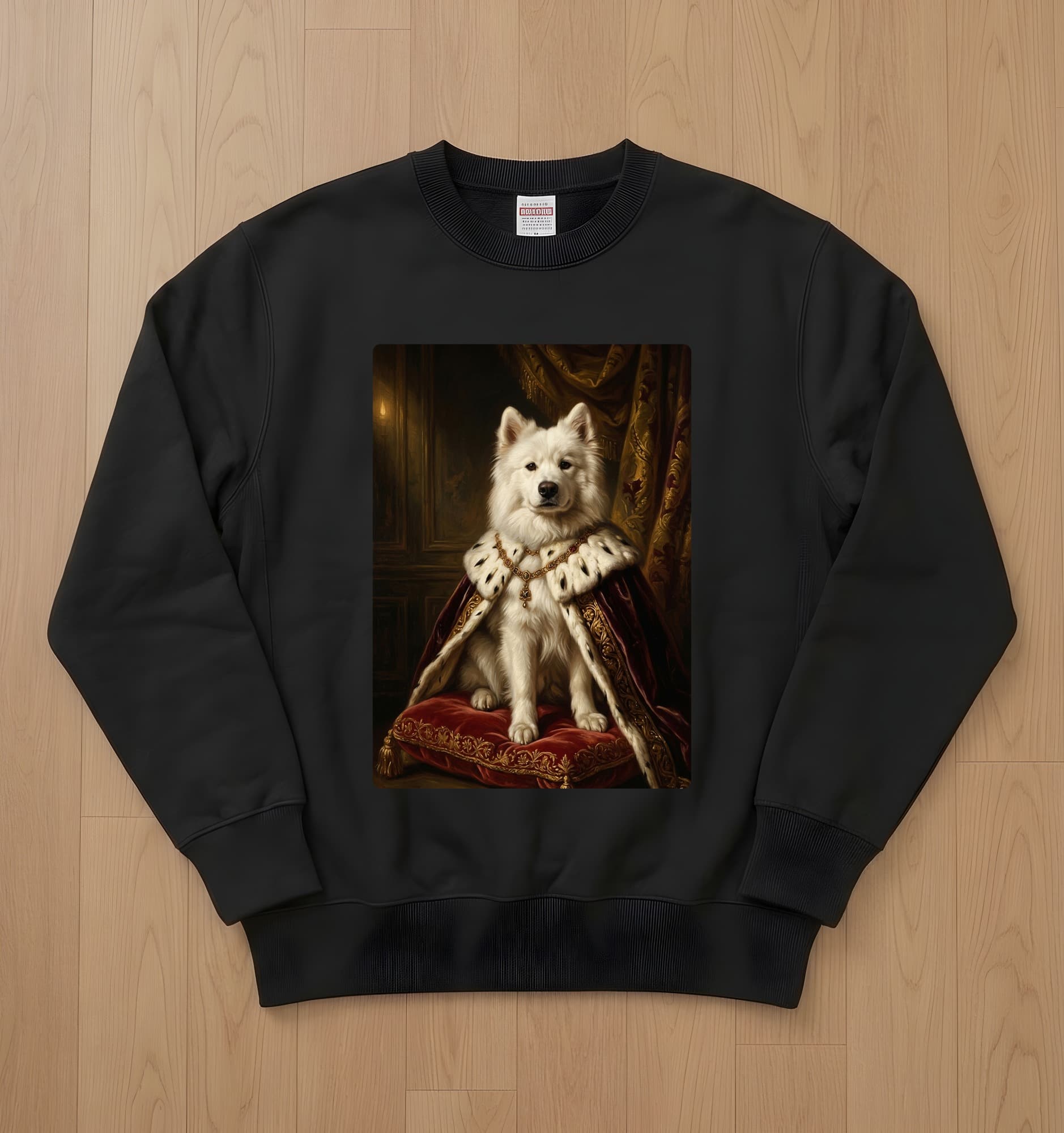 Samoyed Renaissance Portrait Sweatshirt (Black)