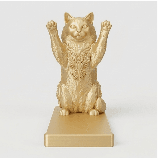 Ragdoll Renaissance Portrait Phone Stand (Silky Gold) 3