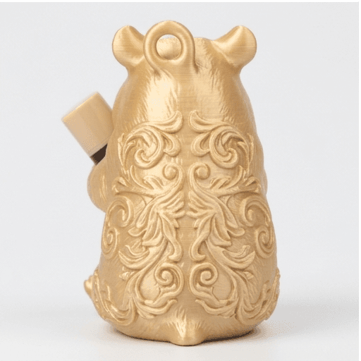 キンクマハムスターのルネサンス肖像画リップケース(シルクゴールド) 3