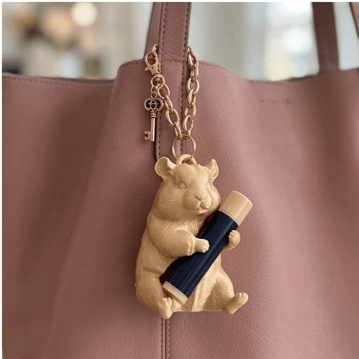 キンクマハムスターのルネサンス肖像画リップケース(シルクゴールド) 4
