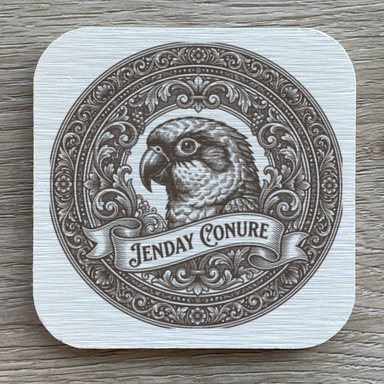 ナナイロメキシコインコのルネサンス肖像画コースターセット