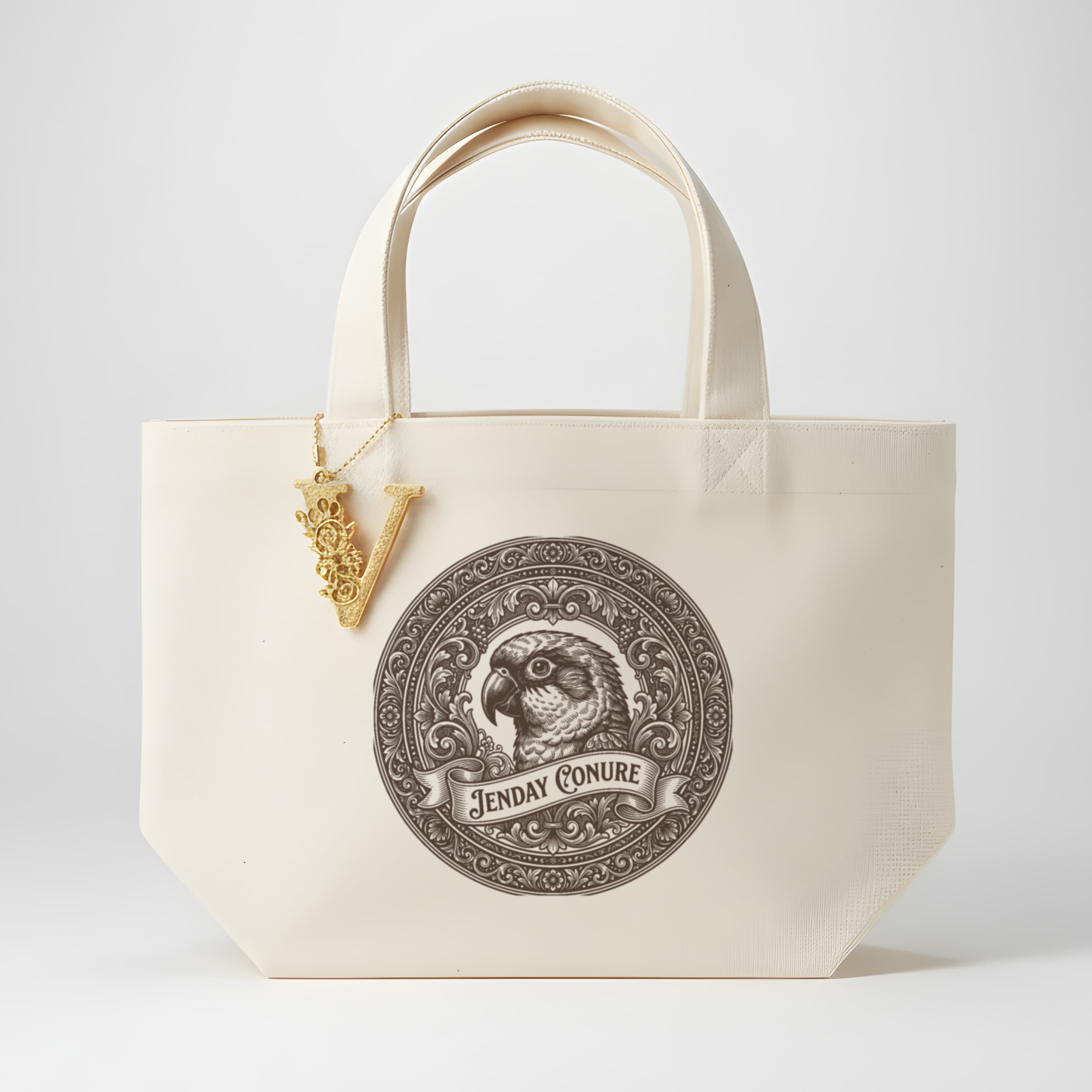ナナイロメキシコインコのルネサンス肖像画ミニトートバッグ
