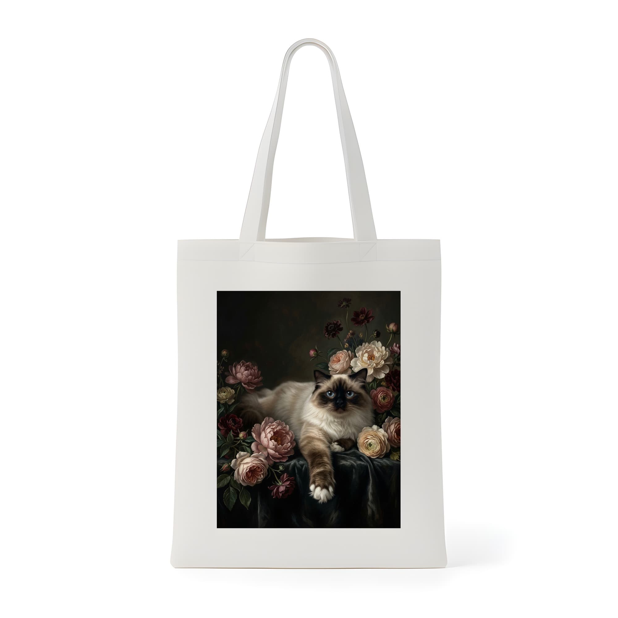 Himalayan Floral Oil-Painting Floral Tote Bag