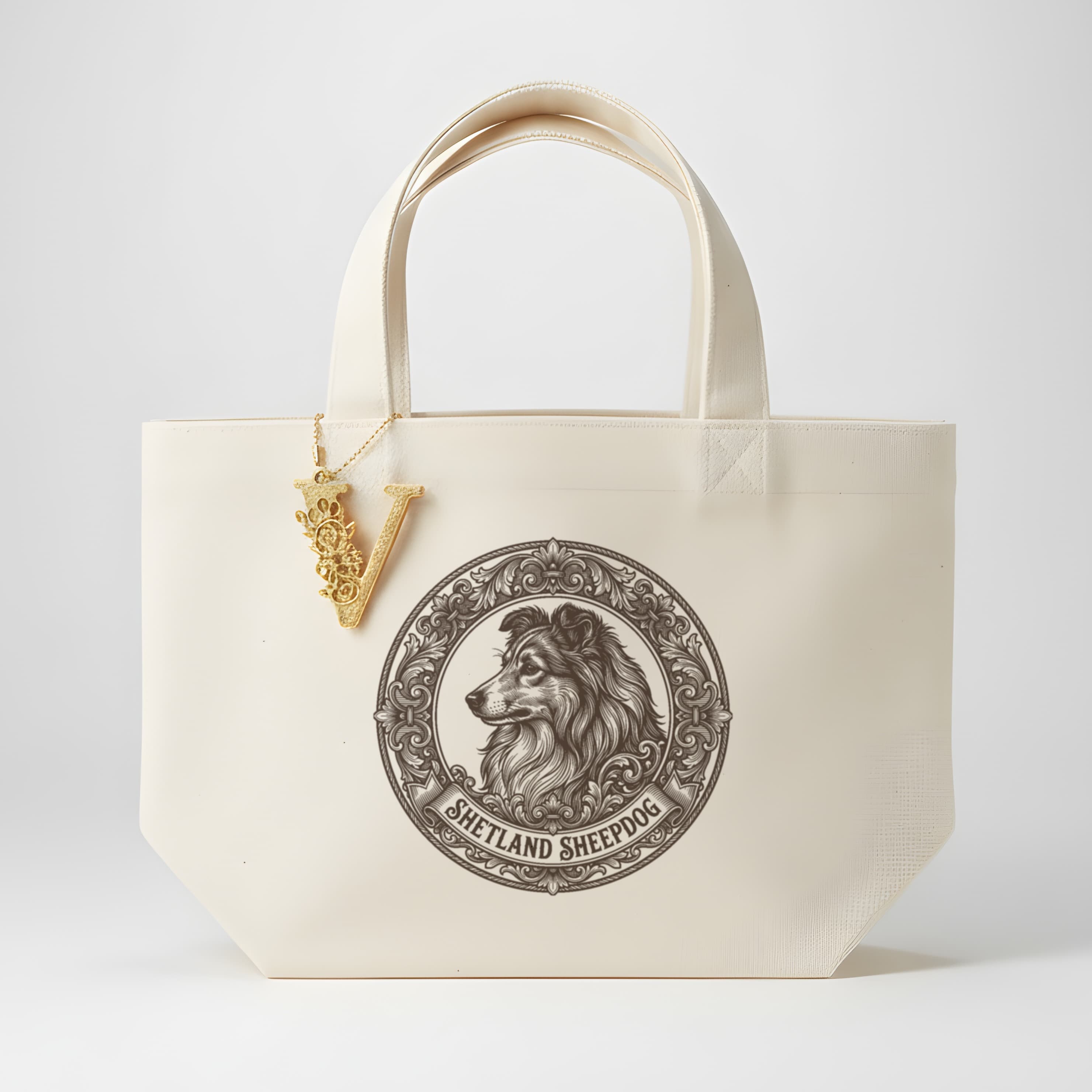 Shetland sheepdog Renaissance Portrait Mini Tote Bag