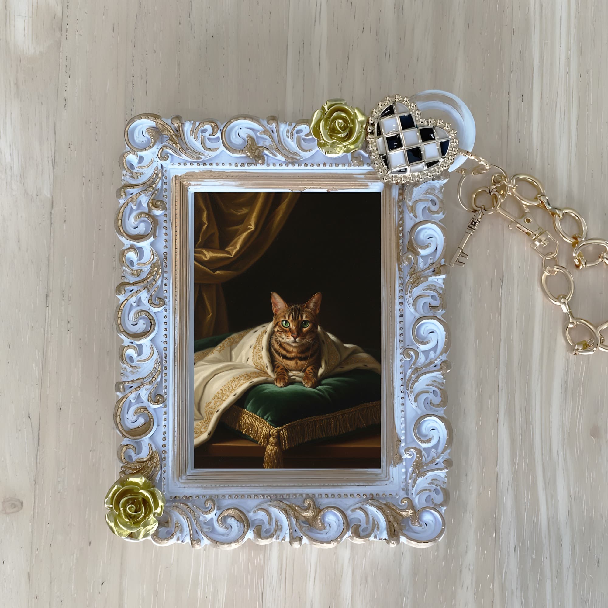 Bengal Renaissance Portrait Bag Charm (White)