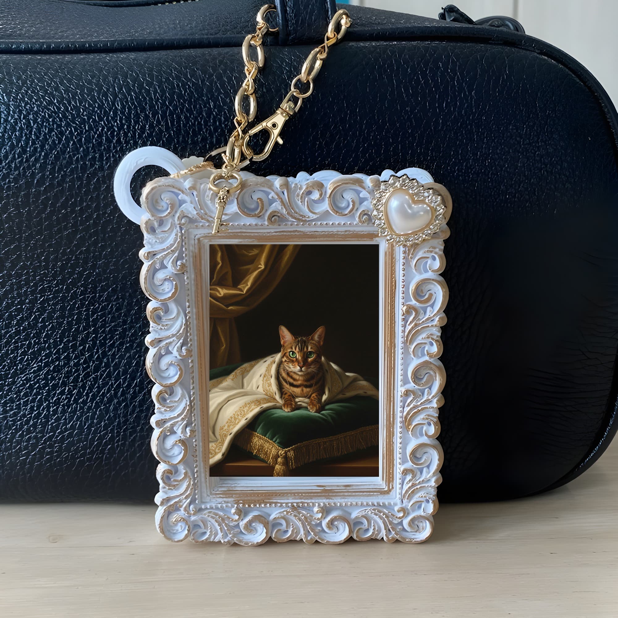 Bengal Renaissance Portrait Bag Charm (White) 6