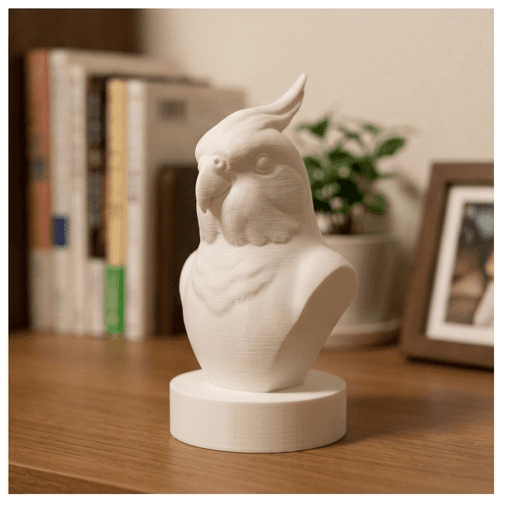 Cockatiel Renaissance Portrait Bust Sculpture