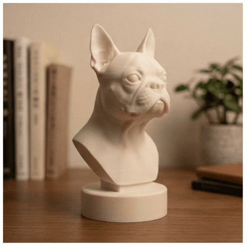 ボストンテリアのルネサンス肖像画胸像