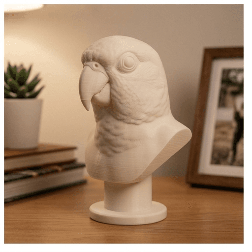 ナナイロメキシコインコのルネサンス肖像画胸像