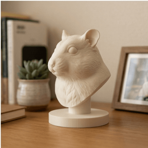 Djungarian hamster Renaissance Portrait Bust Sculpture