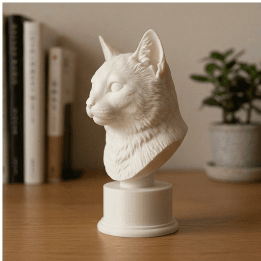 猫のルネサンス肖像画胸像