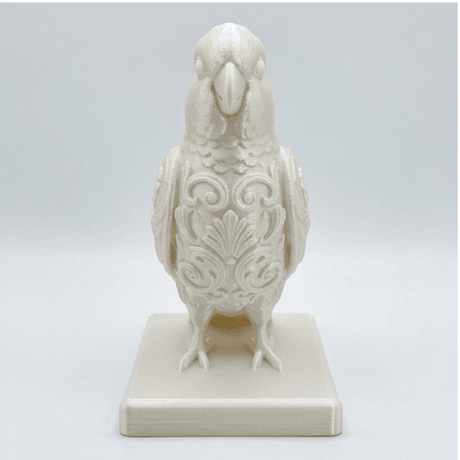 モモイロインコのルネサンス肖像画スマホスタンド(シルクホワイト) 3