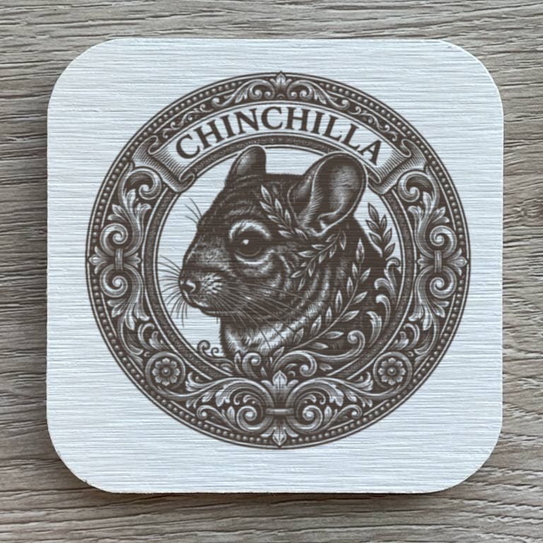 Chinchilla Renaissance Portrait Coaster Set