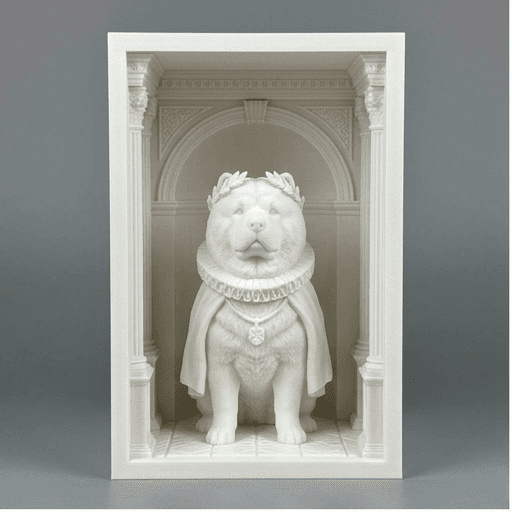 チャウチャウのルネサンス肖像画ブックヌーク