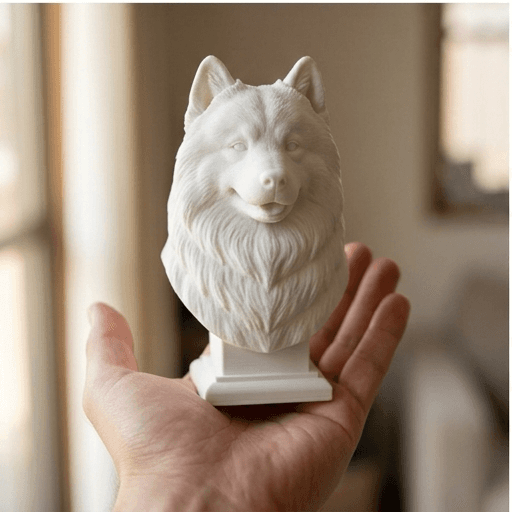 Samoyed Renaissance Portrait Bust Sculpture 2