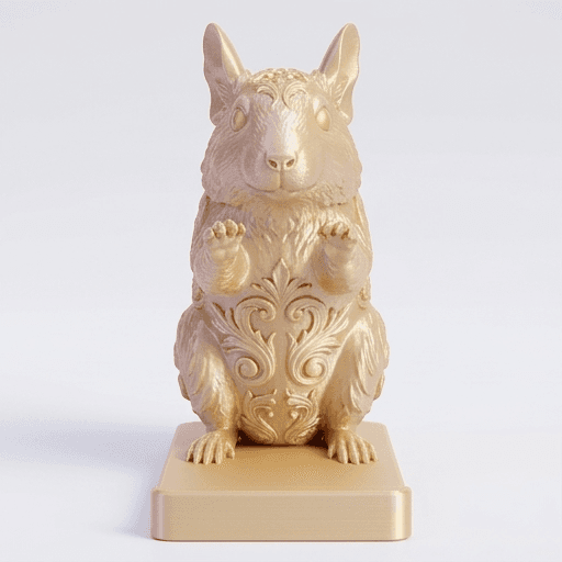 Degu Renaissance Portrait Phone Stand (Silky Gold) 3