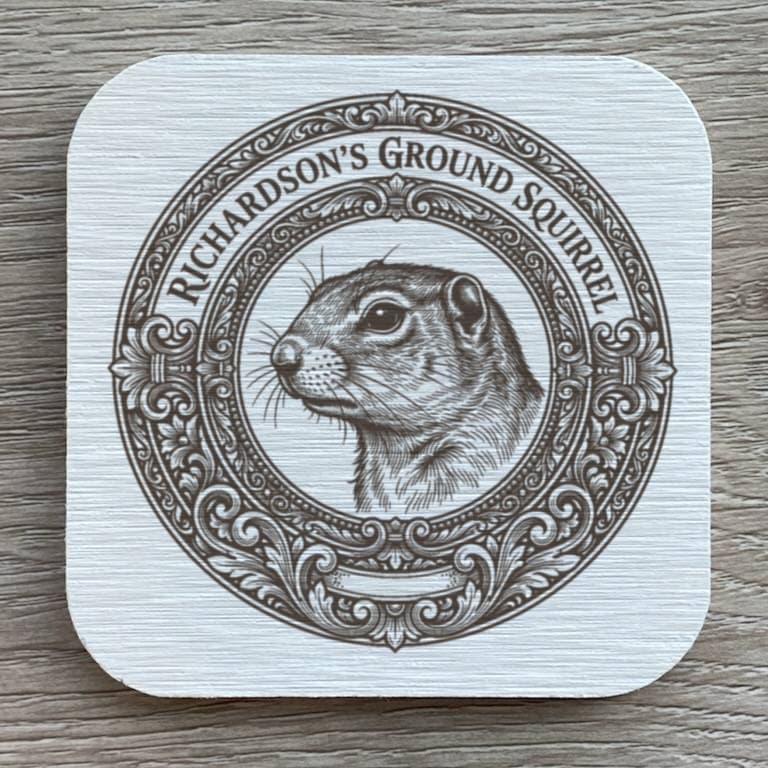 Richardson's ground squirrel Renaissance Portrait Coaster Set