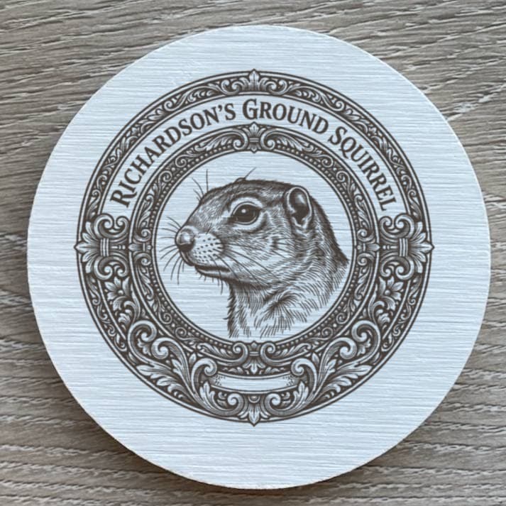 Richardson's ground squirrel Renaissance Portrait Coaster Set 2