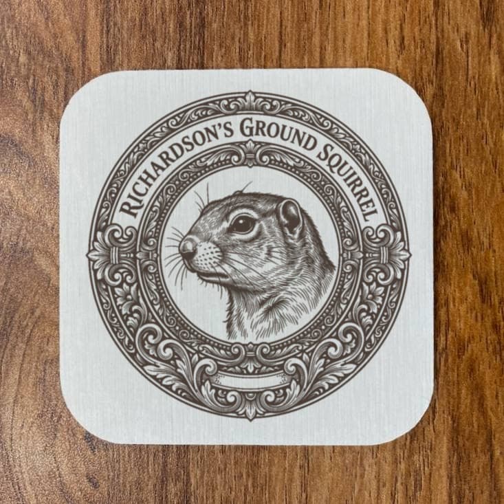 Richardson's ground squirrel Renaissance Portrait Coaster Set 4