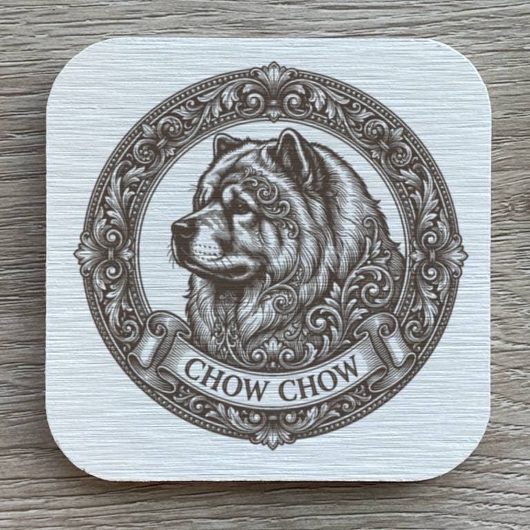 チャウチャウのルネサンス肖像画コースターセット