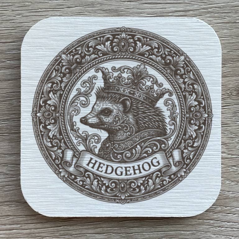ハリネズミのルネサンス肖像画コースターセット