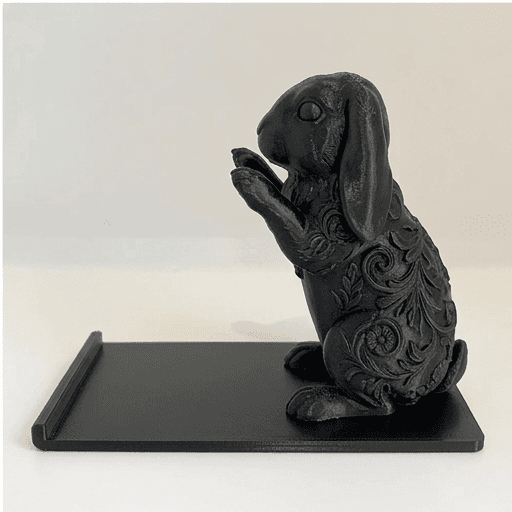 フレンチロップのルネサンス肖像画スマホスタンド(シルクブラック) 4