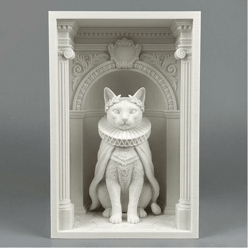オシキャットのルネサンス肖像画ブックヌーク