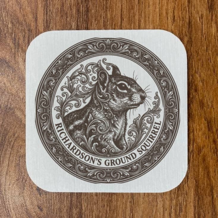 Richardson's ground squirrel Renaissance Portrait Coaster Set 4