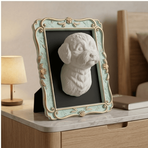 bichon frise Renaissance Portrait Wall Relief