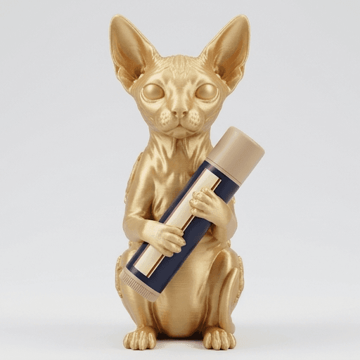 Sphynx Renaissance Portrait Lip Balm Case (Silky Gold)
