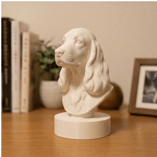 cocker spaniel Renaissance Portrait Bust Sculpture