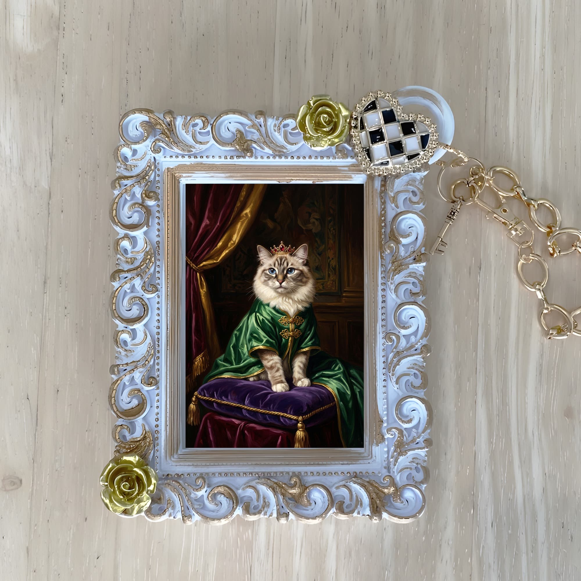 Ragdoll Renaissance Portrait Bag Charm (White)