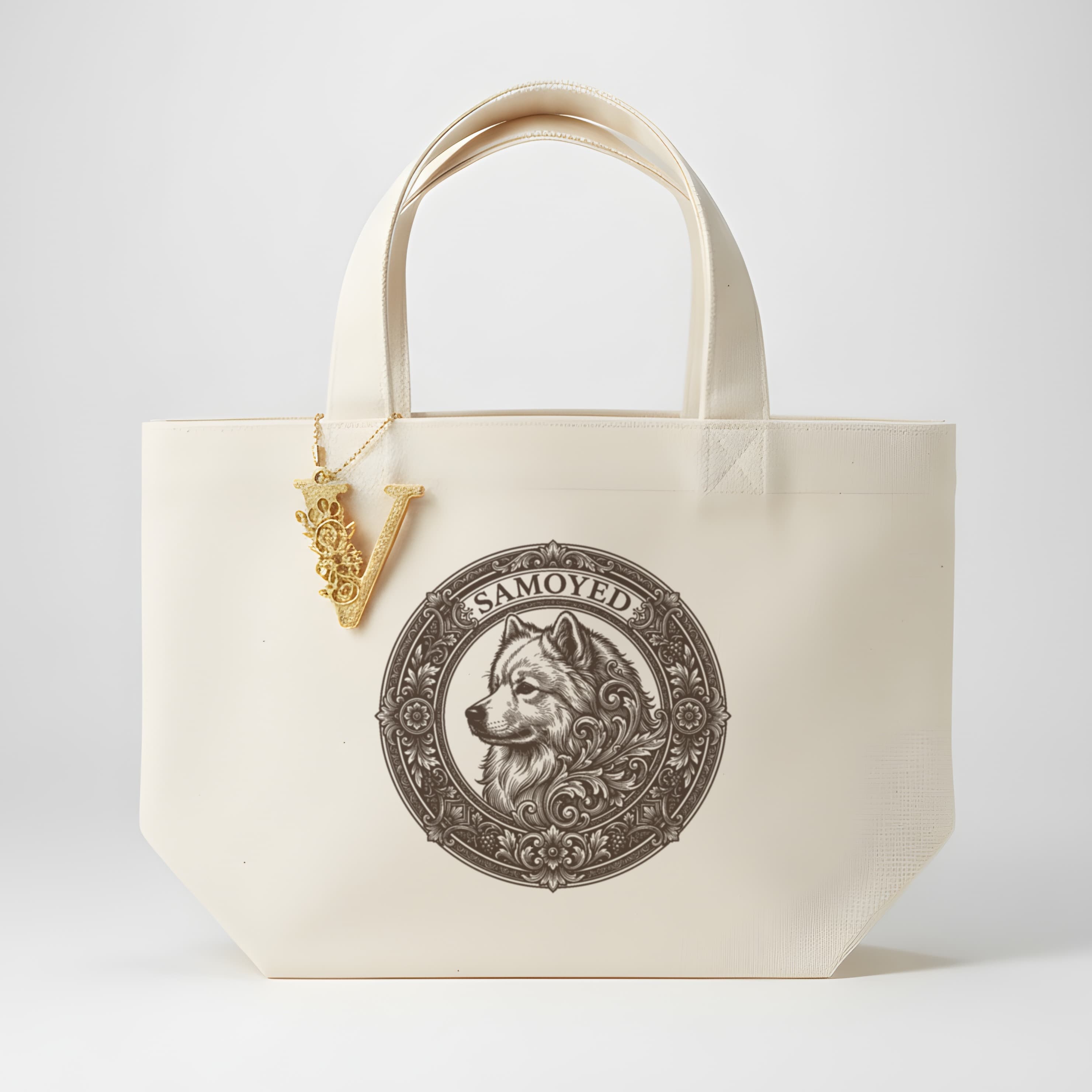 Samoyed Renaissance Portrait Mini Tote Bag
