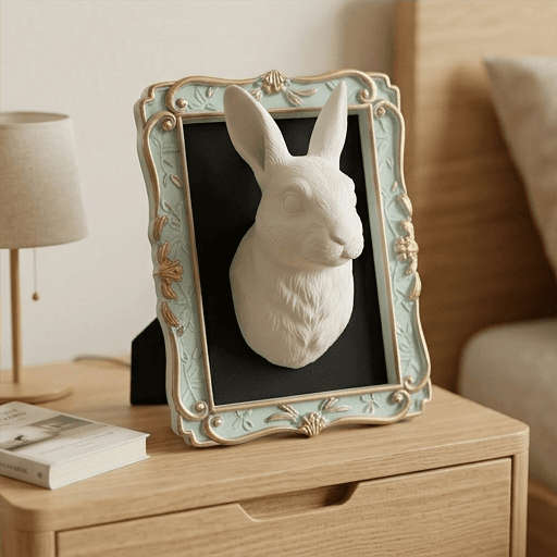 Dutch rabbit Renaissance Portrait Wall Relief