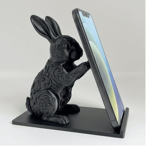 アメリカンのルネサンス肖像画スマホスタンド(シルクブラック)
