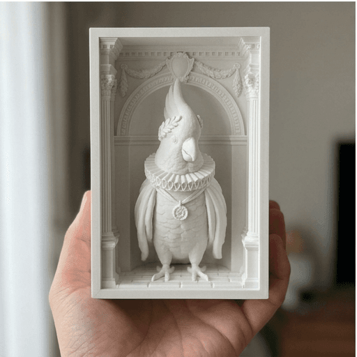 タイハクオウムのルネサンス肖像画ブックヌーク 3