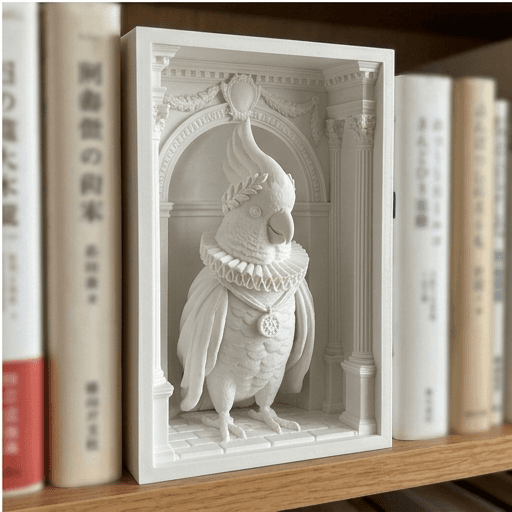 タイハクオウムのルネサンス肖像画ブックヌーク 4