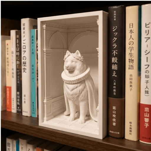 サモエドのルネサンス肖像画ブックヌーク 4