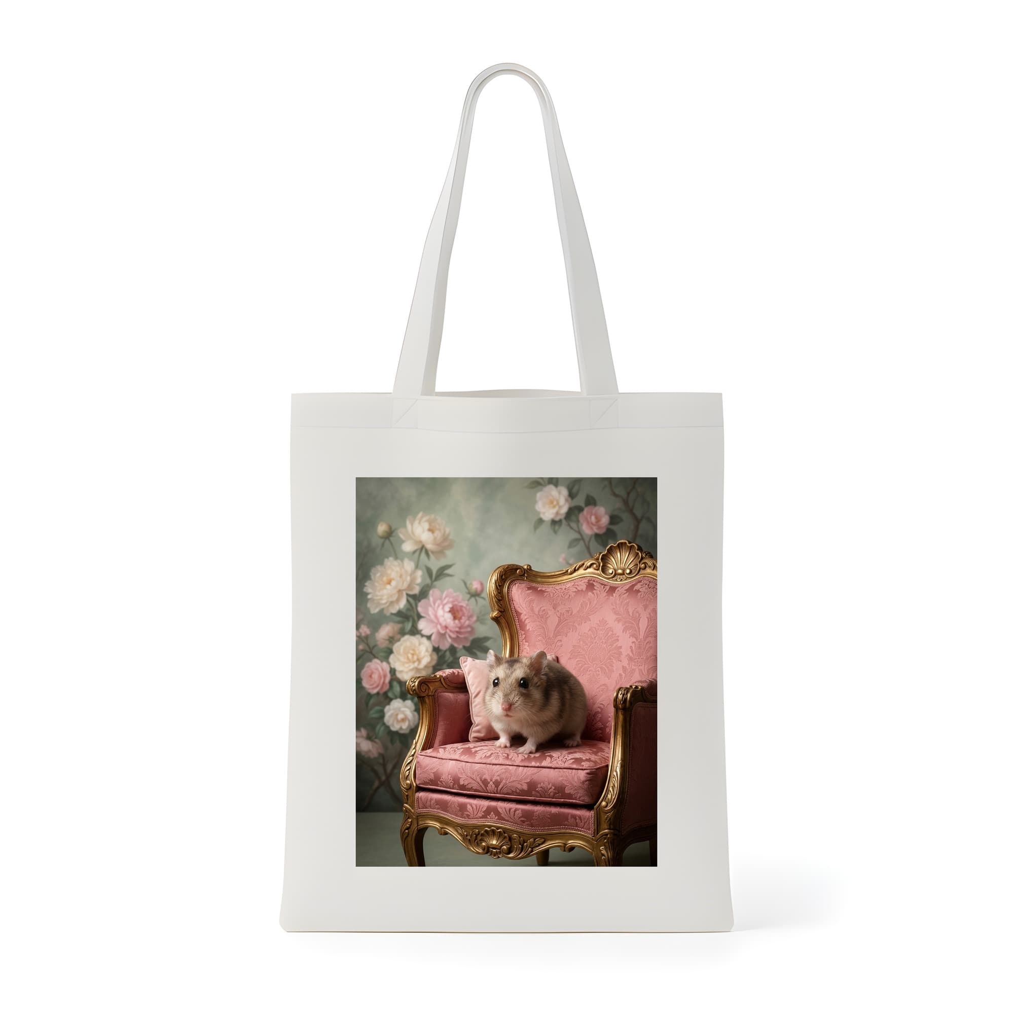 Djungarian hamster Shabby Pink Oil-Painting Rococo Tote Bag
